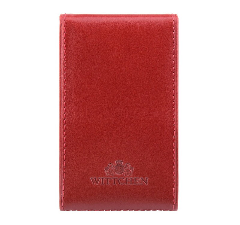 Etui na wizytówki ze skóry twarde czerwone 21-2-240-3 Etui na wizytówki ze skóry twarde czerwone 21-2-240-3