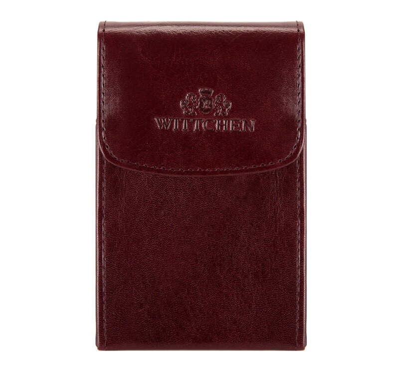 Etui na wizytówki skórzane metalowe 21-2-151-9