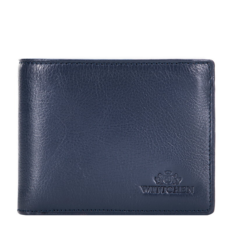 Portfel skórzany z wyjmowanym panelem granatowy 21-1-019-NL