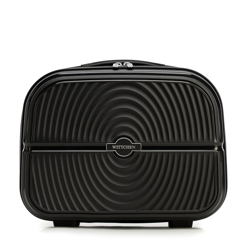 Kosmetyczka z polipropylenu w okręgi czarna 56-3T-304-10