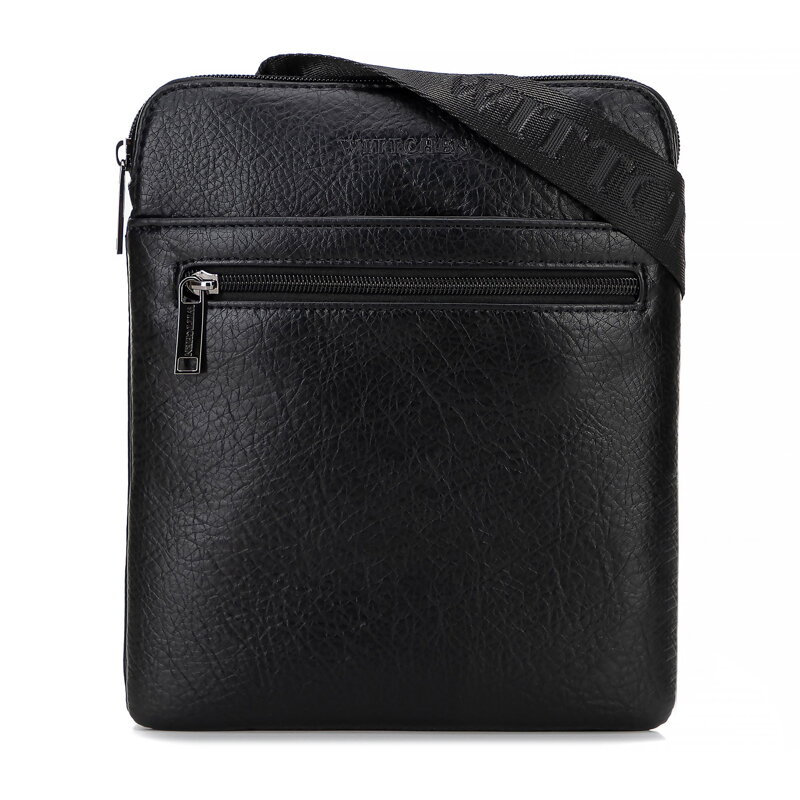 Malá crossbody taška z imitácie kože čierna 100-4P-912-1 Malá crossbody taška z imitácie kože čierna 100-4P-912-1