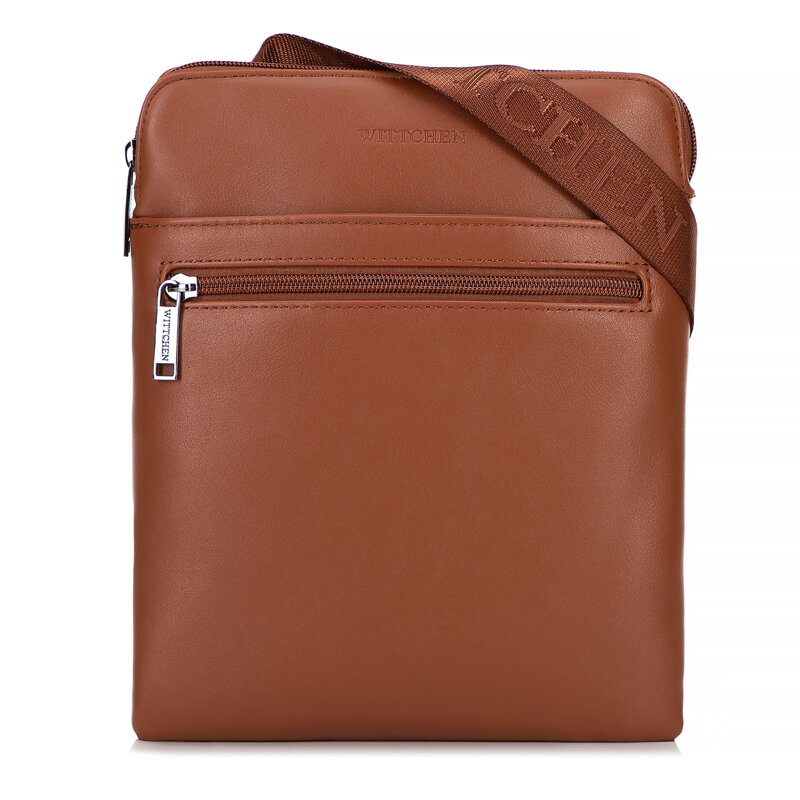 Pánska crossbody taška z imitácie kože hnedá 100-4P-908-5 Pánska crossbody taška z imitácie kože hnedá 100-4P-908-5