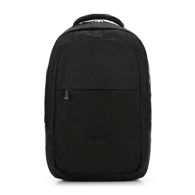 Męski plecak na laptopa 15.6” zaokrągloną klapą i kieszenią zewnętrzną czarny 98-3P-106-1DD Męski plecak na laptopa 15.6” zaokrągloną klapą i kieszenią zewnętrzną czarny 98-3P-106-1DD