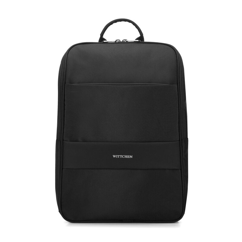 Męski plecak na laptopa 15,6” z zaokrągloną klapą do samolotu czarny 29-3P-223-1 Męski plecak na laptopa 15,6” z zaokrągloną klapą do samolotu czarny 29-3P-223-1