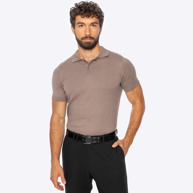 Męski sweter bawełniany z domieszką kaszmiru beżowy M0-99-105-9 Męski sweter bawełniany z domieszką kaszmiru beżowy M0-99-105-9