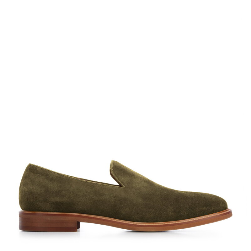Męskie lordsy zamszowe zielone 96-M-708-Z Męskie lordsy zamszowe zielone 96-M-708-Z