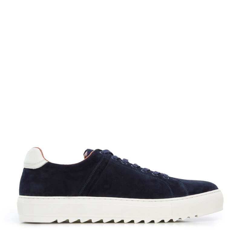 Męskie sneakersy zamszowe na grubej podeszwie granatowe 96-M-709-N Męskie sneakersy zamszowe na grubej podeszwie granatowe 96-M-709-N