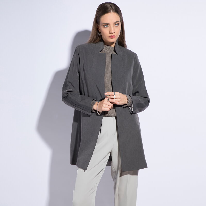 Płaszcz damski szary 86-9W-101-8