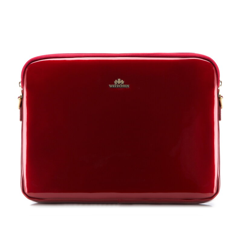 Damski pokrowiec na laptopa 11’’/12’’ skórzany lakierowany 25-2-517-3