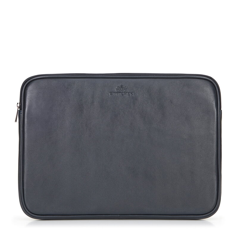 Pokrowiec na laptopa 15,6” ze skóry naturalnej ciemny szary 16-2-001-9 Pokrowiec na laptopa 15,6” ze skóry naturalnej ciemny szary 16-2-001-9