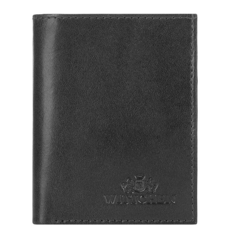 Skórzany portfel wąski czarny 26-1-420-1