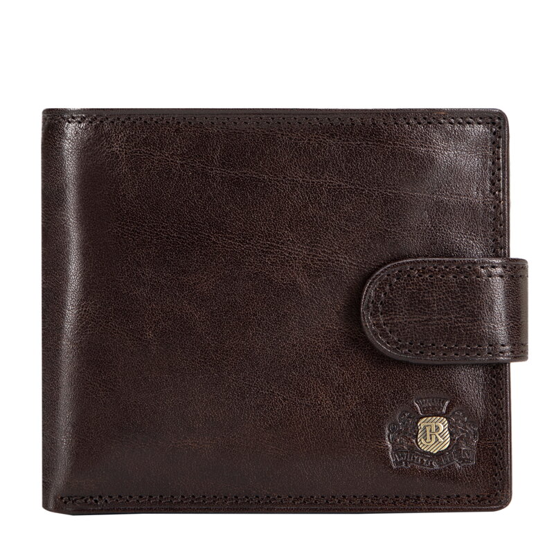 Portfel męski skórzany uniwersalny średni brązowy 39-1-120-3L