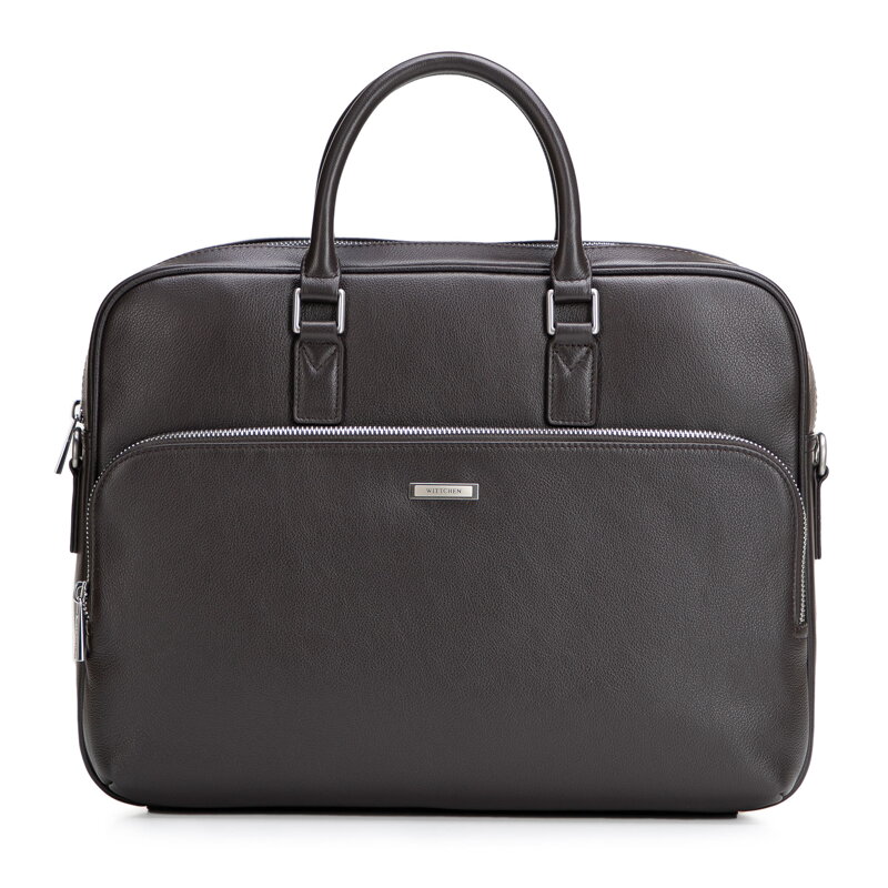 Skórzana męska torba na laptopa 15,6” ciemny brąz 102-3U-602-4