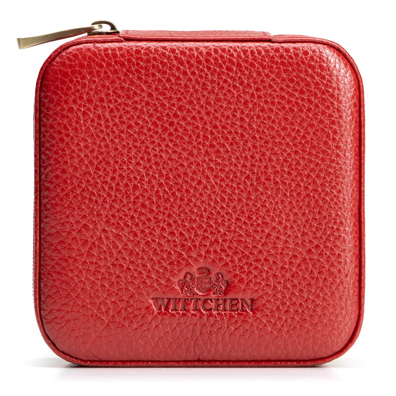 Skórzane etui na biżuterię czerwone 21-2-300-3