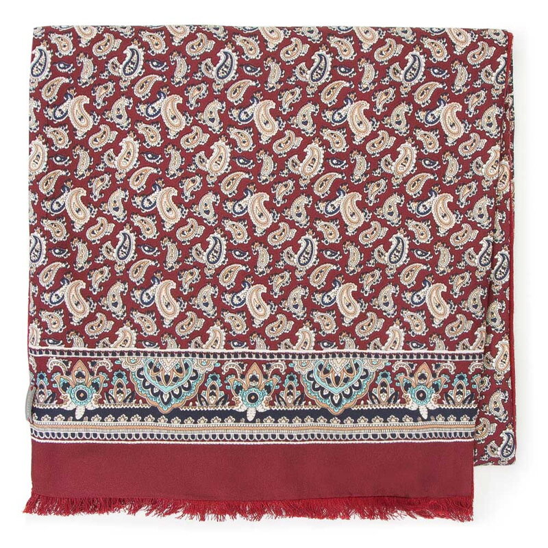 Męski szal jedwabny z podszyciem 91-7M-S44-X1