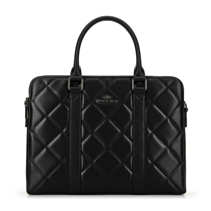 Damska torba na laptopa 15,6'' skórzana czarno - grafitowa 99-4E-608-G1 Damska torba na laptopa 15,6'' skórzana czarno - grafitowa 99-4E-608-G1