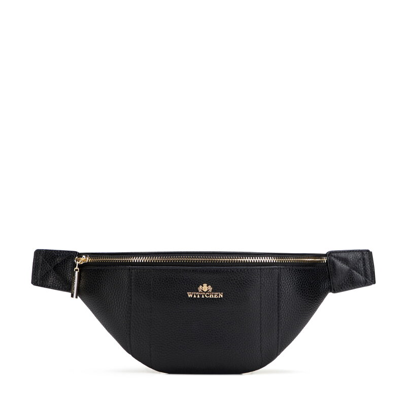 Torebka nerka ze skóry naturalnej czarna 102-3E-625-1