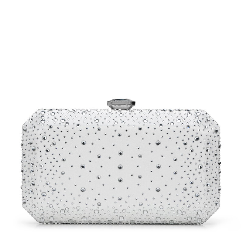 Torebka wieczorowa pudełkowa z koralikami 96-4Y-232-11