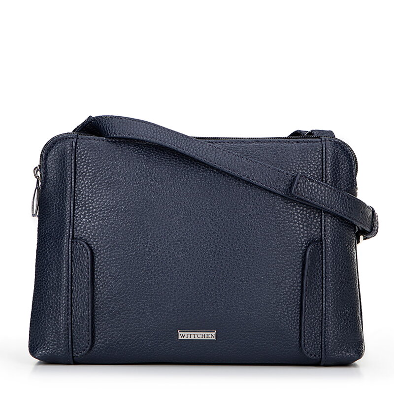 Dámska crossbody kabelka, dvojpriehradková, námornícka modrá 100-4Y-009-7