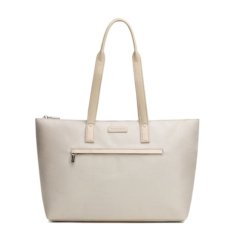 Torebka damska shopper na ramię kremowa 102-4Y-400-0