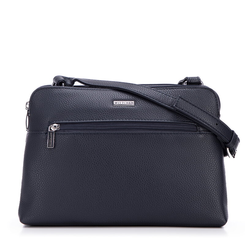 Damska crossbody dwukomorowa z ekoskóry granatowa 99-4Y-610-7 Damska crossbody dwukomorowa z ekoskóry granatowa 99-4Y-610-7