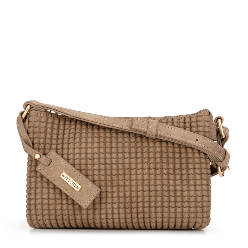 Minitorebka crossbody w geometryczny wzór brązowa 99-4Y-703-9 Minitorebka crossbody w geometryczny wzór brązowa 99-4Y-703-9