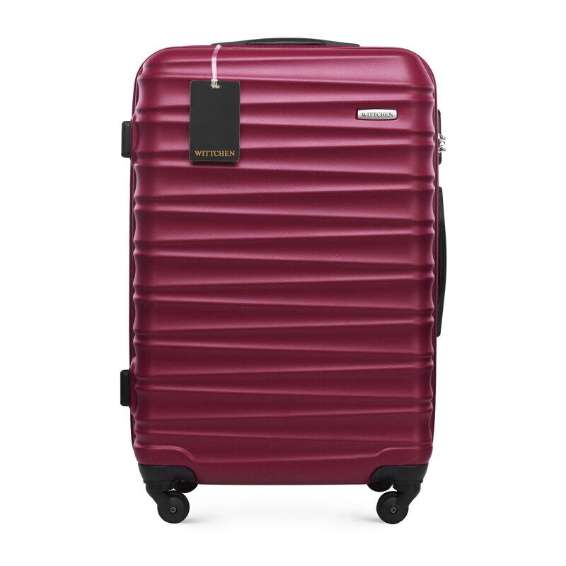 Średnia walizka z ABS - u i identyfikator z logo bordowa 56-3A-312-31Z5