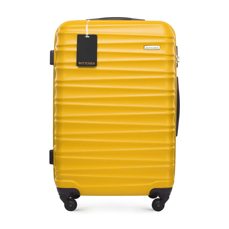 Średnia walizka z ABS - u i identyfikator z logo żółta 56-3A-312-50Z5