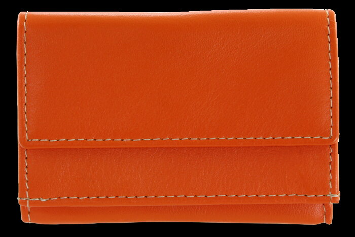Oranžová dámská kožená mini peněženka 511-4392A-84