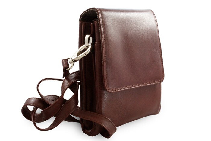 Malý hnedý kožený pánsky crossbag 215-2189-40 Malý hnedý kožený pánsky crossbag 215-2189-40