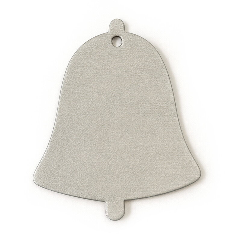 Svetlosivá vianočná ozdoba zvonček 619-1213-20